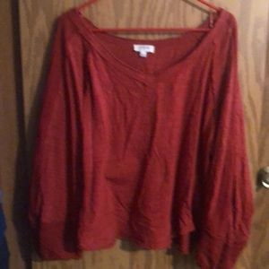 Umgee long sleeved top Rust orange in color Size L